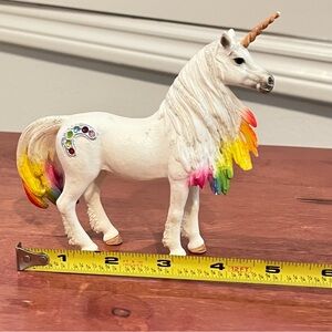 Schleich Bayala Rainbow Unicorn Mare Glitter Toy Figurine with Rhinestones 70524